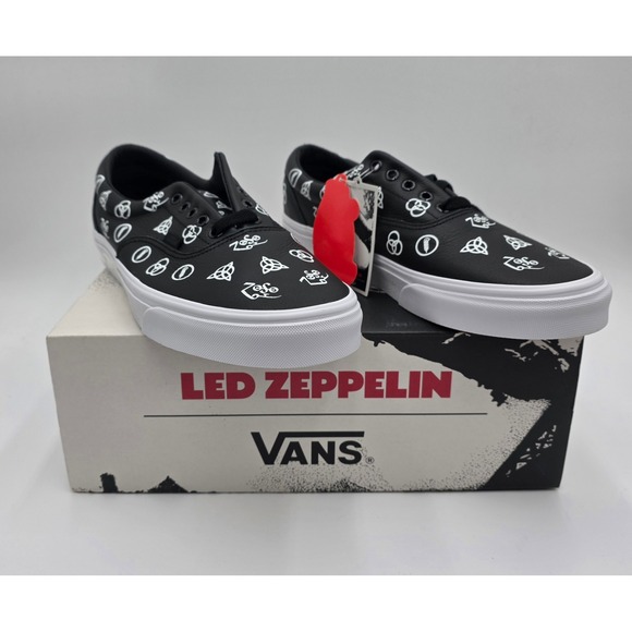 Vans Other - Vans Era Led Zeppelin 50th Anniversary Black Leather Sneakers Men's 11 RARE